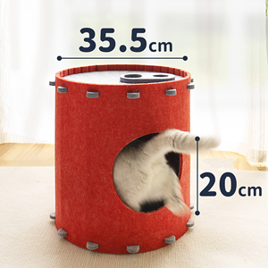 Cuccia per Gatti a Forma di Carota Personalizzata, <span class=keywords><strong>Tunnel</strong></span> Pieghevole in Feltro per Gatti da Interno, Produzione all'Ingrosso - Product Image 3