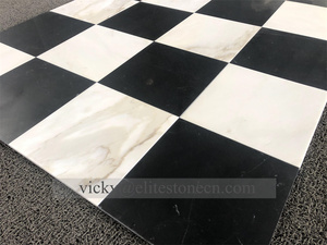 Hình thoi bằng tia nước Gạch Mosaic sàn đá cẩm thạch đánh bóng bề mặt bàn cờ bằng tia nước đá cẩm thạch Huy chương cho sảnh và lối vào - Product Image 6