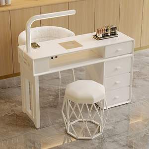 Nouvel ensemble table et chaise de manucure 2026, table de manucure professionnelle avec aspiration, idéale pour salon de manucure pour deux ou quatre personnes - Product Image 2