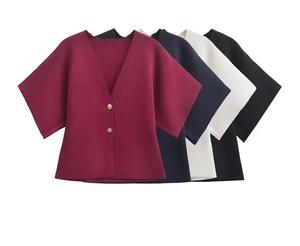 Manteau en tricot pour <span class=keywords><strong>femme</strong></span>, nouvelle collection automne 2025, style vintage, vêtements d'extérieur chics pour femmes - Product Image 2