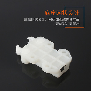 Loquet de porte en nylon noir, amortisseur de chocs pour porte d'armoire, dispositif de rebond à bouton-poussoir, design minimaliste, durable - Product Image 4