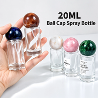 Botol Parfum Kaca Bening 20ml Berkualitas Tinggi Motif Marmer Tutup Bola Mewah Isi Ulang Grosir Tersedia OEM