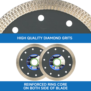 Disque de coupe diamanté turbo 125 mm pour carrelage céramique et porcelaine, sans éclats, pressé à chaud, maille 22 mm, 5 pouces, pour meuleuse, OEM en gros - Product Image 2