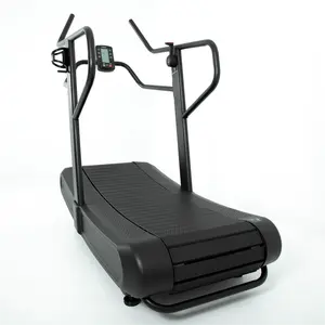 Commercial Gym Machine Self Generation Unpowered Curved Treadmill Manual Running Machine Non-motorized Treadmill Curved