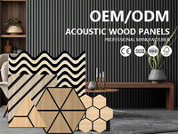 Placage mural insonorisé en fibre de polyester de couleur personnalisée MDF Panneau d'absorption acoustique hexagonal Plaques de panneau