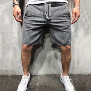 Shorts de course pour hommes en coton <span class=keywords><strong>bleu</strong></span> à séchage rapide, style décontracté, motif décoratif, football, tennis, exercice, sports d'été - Product Image 2