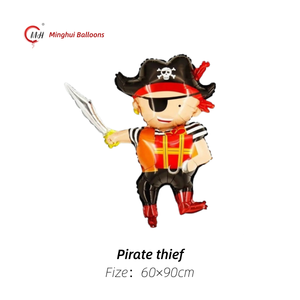 Globos de Aluminio con Temática Pirata, Barco Pirata, Personaje Pirata, Sombrero de Tiburón, Decoraciones para Fiestas de Cumpleaños Infantiles y Halloween - Product Image 3
