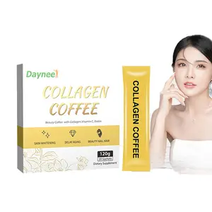 Daynee collagène café à base de plantes beauté saine blanchiment de la peau organique naturel vitamine C biotine végétalien diététique poudre de café instantané