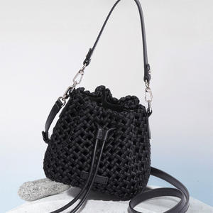 Bolso de Hombro Cruzado de Mujer de Tela de Seda Tejida a Mano, Estilo Retro, Tipo Cubo, de Moda, Bolso de Señora Hecho a Mano - Product Image 2