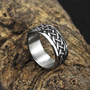 Anillo de Acero de Titanio para Hombre, Estilo Europeo Americano, Patrón de Cuervo Vikingo, Joyería Hip Hop, Regalo, Resistente al Óxido, Hipoalergénico - Product Image 4