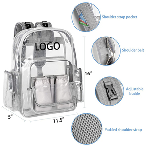 ヘビーデューティークリアバックパック大容量クリアPVCアウトドアファッションママ多機能透明PVCクリアマミーバックパック - Product Image 2