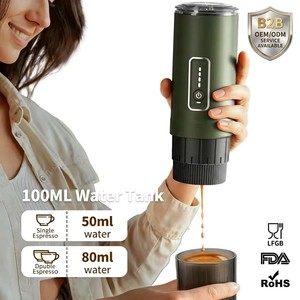 Machine à café auto-chauffante 3-en-1 personnalisée, machine à expresso automatique <span class=keywords><strong>rechargeable</strong></span>, multi-usage pour capsules et café moulu - Product Image 4