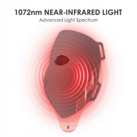 Système de luminothérapie faciale portable rechargeable avec LED infrarouges proches de 850 nm et 1072 nm