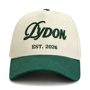 Casquette de baseball unisexe haut de gamme à 5 panneaux, sportive, en sergé 100 % coton, bicolore, ajustable, personnalisable, broderie 3D, pour le golf - Product Image 5