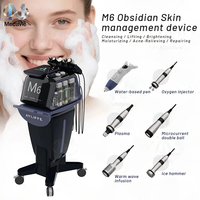 Appareil de beauté haute fréquence, hydrodermabrasion 6-en-1, machine pour le visage, microdermabrasion, hydrofacial, prise US/UK, usage professionnel en salon