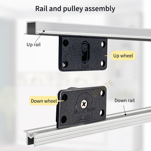 Roulettes pour portes de placard coulissantes, roulettes de sol pour armoires, rails de glissière, roulettes de style ancien, roulettes pour armoires coulissantes - Product Image 2