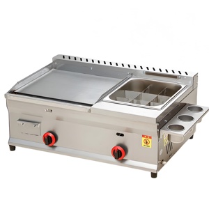 Friteuses et Plaques de Cuisson Professionnelles en Acier Inoxydable à Gaz pour Restaurants, Poulet Frit, Hamburgers, Steaks, et Stands de Restauration Ambulante - Product Image 1