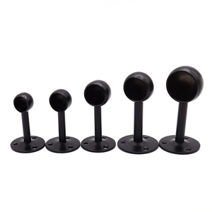 Supporto asta per <span class=keywords><strong>armadio</strong></span> in acciaio inossidabile nero supporto supporto per staffa per mensola - Product Image 3