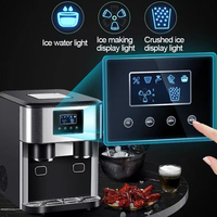 Vanace Mini machine à glaçons portable 3 en 1 congélation pratique distributeur de glaçons semi-professionnel de table avec broyeur