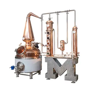Gin 300L 500L 1000L peralatan distilasi untuk dijual panci tembaga Moonshine masih uap peralatan distilasi untuk dijual