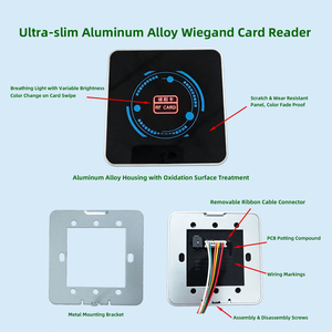 Encrypted Anti-copy CPU IC <b>Card</b> Wiegand Reader 13.56MHz IC RFID W26 W34 Waterproof Thin Aluminum <b>Access</b> <b>Control</b> <b>Card</b> Reader - Product Image 6