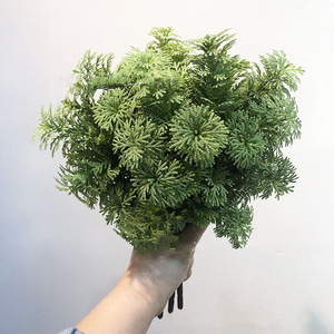 Branches de pin artificielles en gros Yopin-5136 pour arbres plantes toile de fond vert maison mariage mur <span class=keywords><strong>jardin</strong></span> décoration - Product Image 5