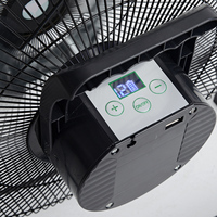 Ventilateur électrique de gril en métal AC/DC rechargeable de 12 pouces avec ventilateurs solaires à 3 pales pour la maison