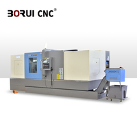 Tour CNC à banc incliné BR85-2000 haute précision avec mandrin hydraulique, tourelle et systèmes Fanuc GSK