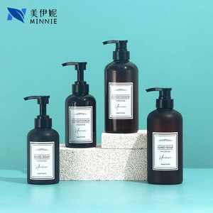 Minnie Lotion <b>Bottle</b> 300ml 500ml Round Shoulder <b>Pump</b> Dispenser Plastic <b>Bottle</b> For Body Care Daily Use - Product Image 1