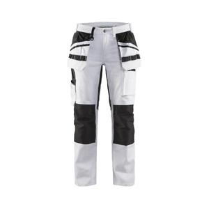 BLAKLADER - 791010001099C44 Pantalón de pintor para mujer con elástico Blanco/Negro-PANTALÓN DE TRABAJO EAN 7330509625378 - Product Image 1