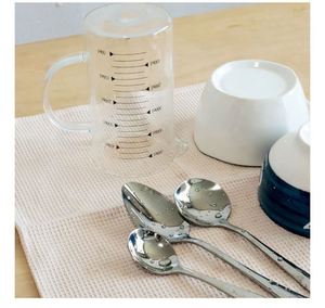 Essuie-tout carré en coton gaufré uni, séchage rapide, marque JY, chiffons de nettoyage tissés pour la cuisine - Product Image 4