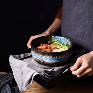 Vajilla de Cerámica Japonesa Reactiva al Calor para Restaurantes, Tazón para Sopa de Carne y Fideos para el Hogar - Product Image 6