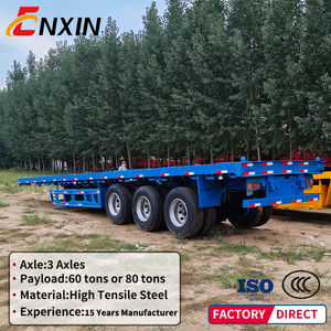 Remolque de Plataforma Plana de 12m a Buen Precio, Semirremolque de Plataforma Plana para Carga, Semirremolque <span class=keywords><strong>Portacontenedores</strong></span> de 3 Ejes - Product Image 5