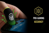 Manchettes de jeu plaquées argent pour les doigts, offrant une adhérence antidérapante, réduisant les interférences tactile et améliorant l'expérience de jeu.