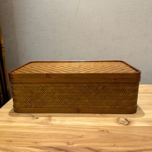 <b>Bamboo</b> Lacquer Storage Box Rectangle 35x20x10 Cm Handmade For Living Room Neatening Storage - Product Image 4