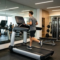 Appareil de fitness électrique avec moniteur de fréquence cardiaque sans fil et écran tactile LED pour la salle de sport - Conception pliable
