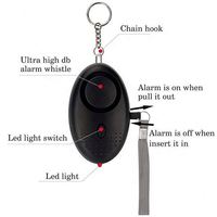 Sistema de Alarma de Seguridad Personal para Defensa Personal y Emergencias, Llavero con Alarma de Seguridad Recargable