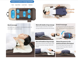 Oem ODM phổ biến di động đầy đủ cơ thể massage mat không khí nén sức khỏe cơ thể nệm với chức năng sưởi ấm cổ đầu chân eo - Product Image 2