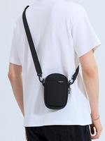 Herentas Telefoonhoesje Crossbody Tas Lichtgewicht Draagbaar Klein Polyester Waterdicht Schouder- en Heuptas voor Reizen