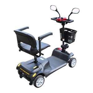 Chariot à quatre roues RACCEWAY rouge robuste pour scooters handicapés, capacité de charge de 120 kg, vitesse de 8 km/h, 24 V 350 W, pour personnes âgées - Product Image 4