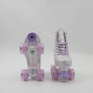 <span class=keywords><strong>Patines</strong></span> de Cuero PU - <span class=keywords><strong>Patines</strong></span> de Cuatro Ruedas Ajustables de Primera Calidad con Ruedas Luminosas y Rodamientos ABEC-7 para Mujeres y Niños - Product Image 6
