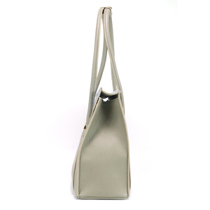 Women PU Leather Shoulder Bag Light Blue Snake Texture Flap Tote Handbag Large Capacity Office Bag - Product Image 4