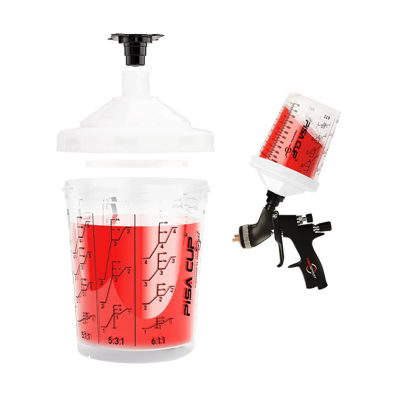 High quality low price 800ml plastic spray gun paint SPS cup hvlp spray gun cup for car paint spray gun
