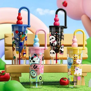 Nueva Botella de Agua de Plástico con Estilo y Pajita, 650-780ml, Antiderrames, Libre de BPA, Vaso para Beber para Estudiantes, Vaso Portátil de Verano - Product Image 3