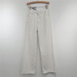 Nouveauté en <span class=keywords><strong>vêtements</strong></span> pour femmes, jeans droits à carreaux diamants, mode printemps 2025, taille haute, poches, pantalon en denim pour <span class=keywords><strong>femme</strong></span> - Product Image 2