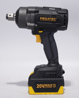 Llave de Impacto Industrial de 20V sin Escobillas, 850Nm, Accionamiento de 1/2'', Kit de Cargador de Batería de Iones de Litio, Fuente de Alimentación Eléctrica Metálica OEM