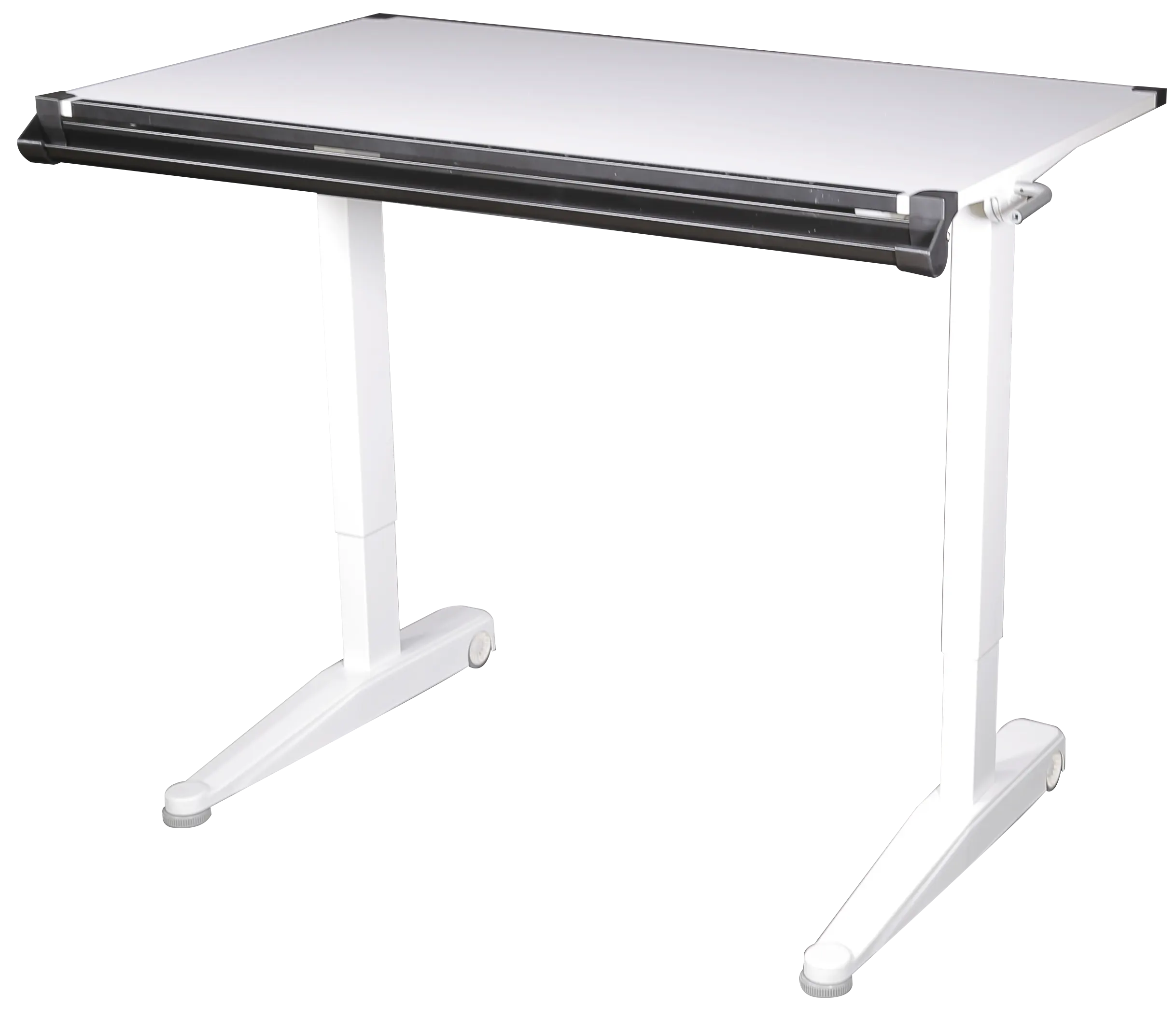 Height Adjustable Standing Desk, Pneumatic Foldable Legs Flip Standing Desk Sit Stand Desk/