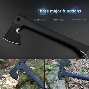 Hacha Multiusos para Exteriores, Hacha Táctica para Combatir Incendios, Hacha para Cortar Madera, Supervivencia en Campamentos, <span class=keywords><strong>Escalada</strong></span> de Montaña, Tala, Nailon - Product Image 3