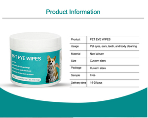 Toallitas húmedas suaves para mascotas, limpieza <span class=keywords><strong>de</strong></span> ojos para perros y gatos, forma redonda, 100 Uds./barril - Product Image 3