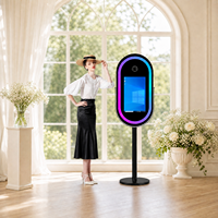 Photomaton miroir magique 21,5 pouces avec processeur Intel Core i5 6ème génération, écran tactile et anneau lumineux RGB pour événements et mariages
